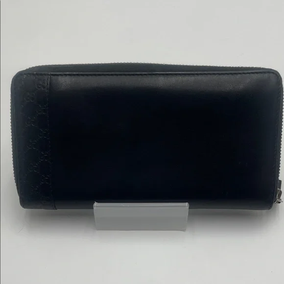 Low start EUC Gucci Black Leather Zip Wallet - Picture 4 of 8